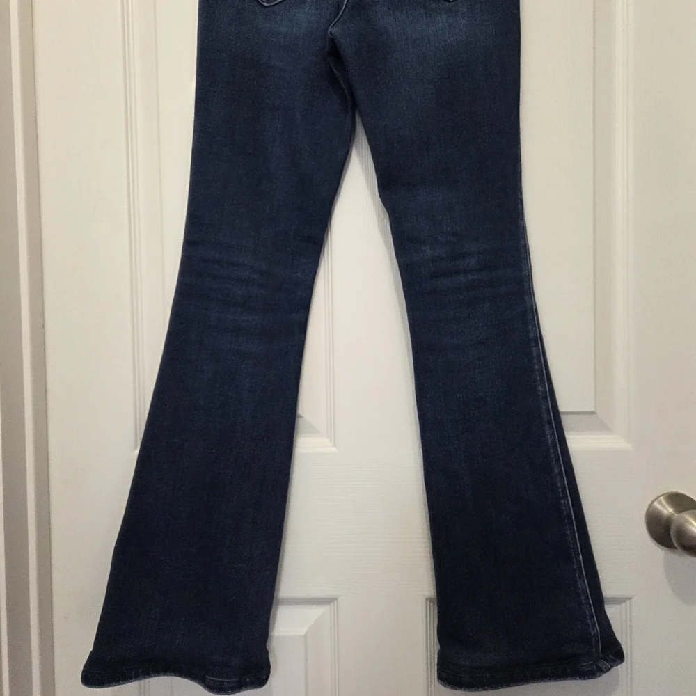 Flying Monkey High Rise Bootcut Stretch Dark Wash Denim Jeans Size 24 Western - Picture 8 of 12